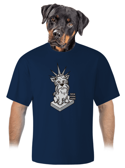 New Yorkshire unisex túlméretezett póló Midnight Blue