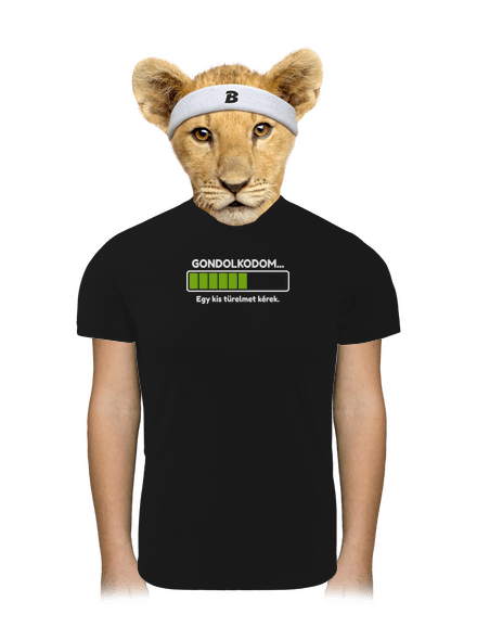 Gondolkodom gyerek sport póló Black
