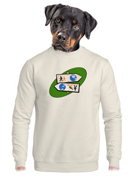 Hosszú távú menetelés unisex crewneck Off White