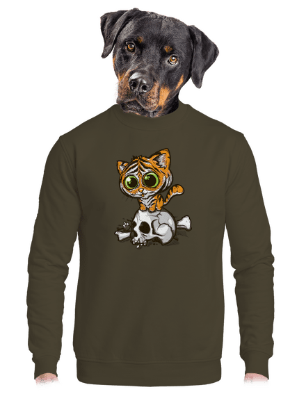Tigriskölyök unisex crewneck Urban Khaki