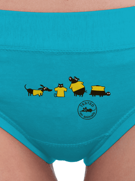 Állatokon tesztelve női bugyik Turquoise