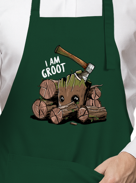 I Am Groot kötény Bottle Green