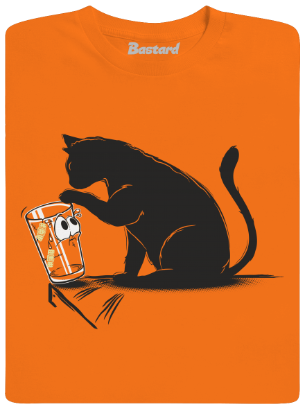 Macska és üveg gyerek póló Orange