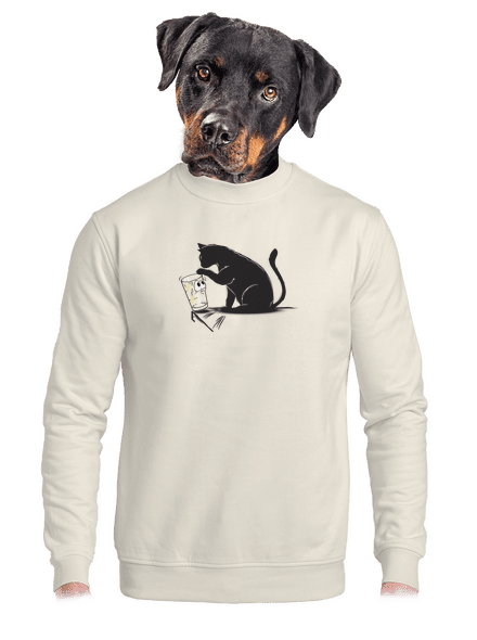 Macska és üveg unisex crewneck Off White
