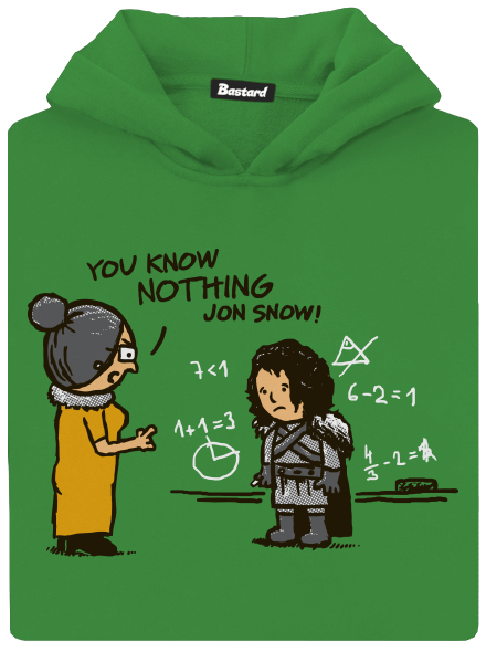 You know nothing gyerek kenguruzsebes pulóver Kelly Green AWD
