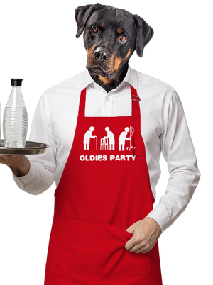 Oldies party kötény Red