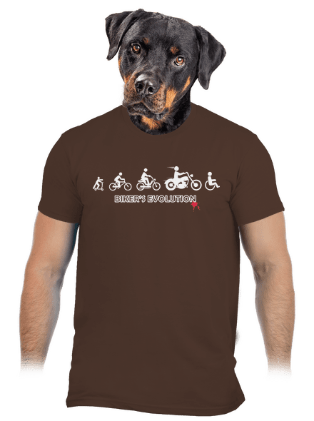 Bikers evolution férfi póló Brown