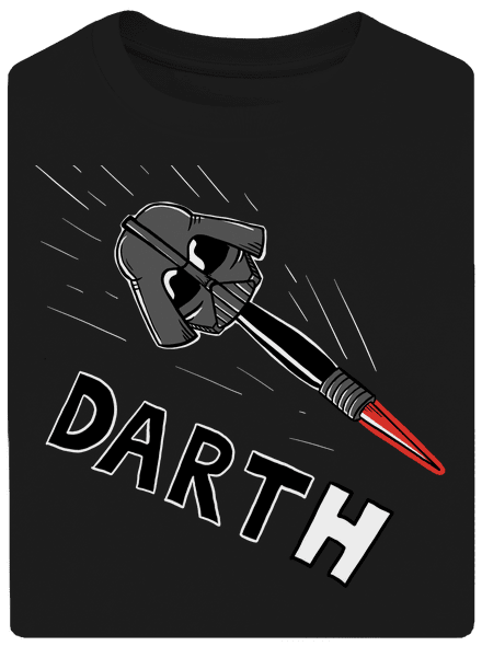 Dart(h) unisex túlméretezett póló Black