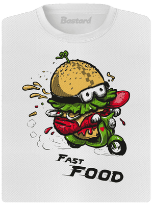 Fast Food női sportpóló White