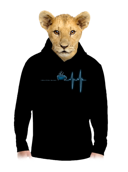 Coffee help gyerek kenguruzsebes pulóver Black