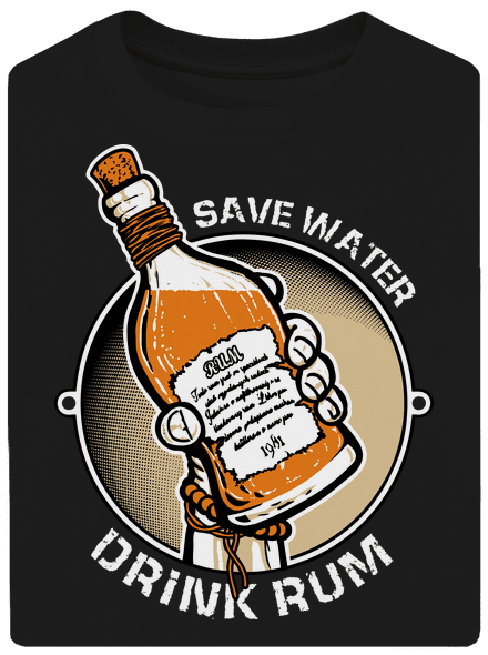 Save water unisex túlméretezett póló Black