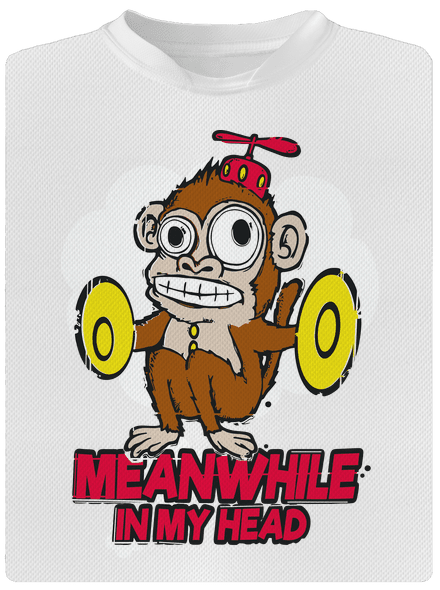 Monkey in my head gyerek sport póló White