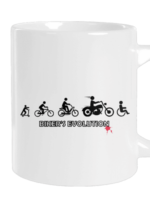 Bikers evolution nagy bögre White