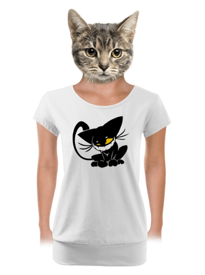 női póló elasztikus alsó szegéllyel