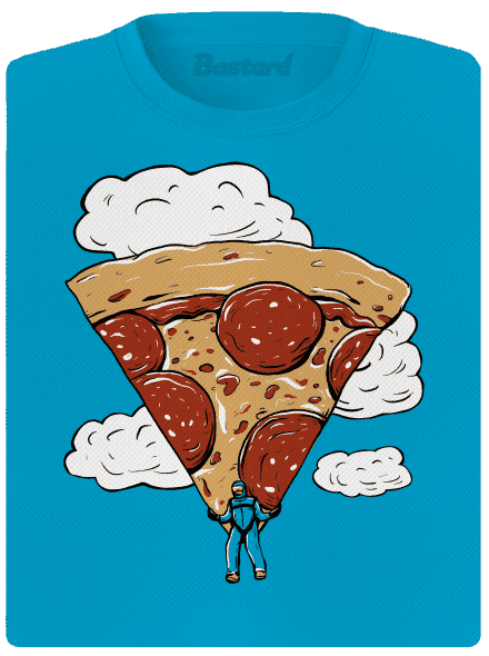 Pizza ejtőernyős női sportpóló Blue Atol