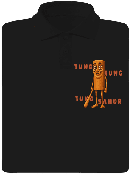 Tung Tung Tung Sahur – Italian Brainrot férfi pólóingek Black
