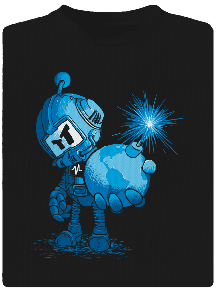 Időzített bomba gyerek sport póló Black