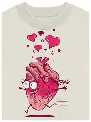 Szerelmes szívek unisex crewneck Off White
