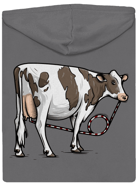 Cow drink cipzáras női pulóver Steel Gray