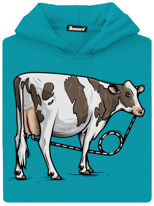 Cow drink gyerek kenguruzsebes pulóver Hawaiian Blue