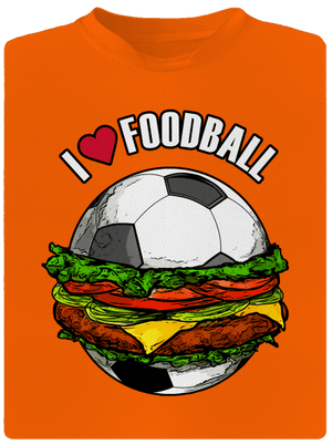 Foodball férfi sportpóló Neon Orange