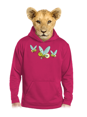 Szentjánosbogár gyerek kenguruzsebes pulóver Hot Pink