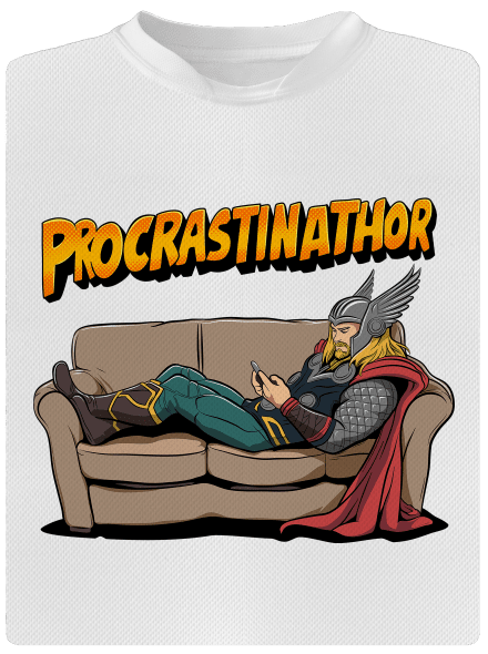Procrastinathor férfi sportpóló White