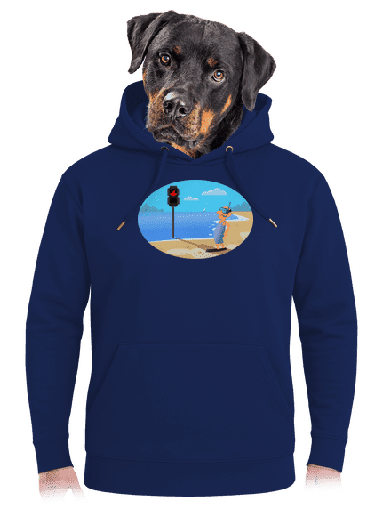Biztonságos úszás unisex prémium pulóver Navy