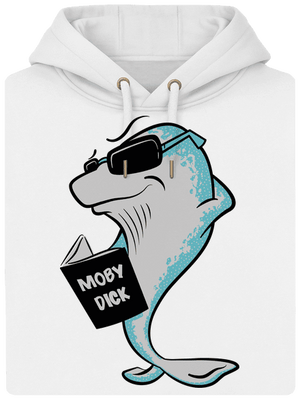 Moby Dick unisex prémium pulóver Snowwhite