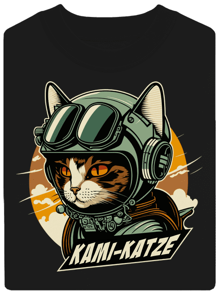 Kami-Katze unisex crewneck Black