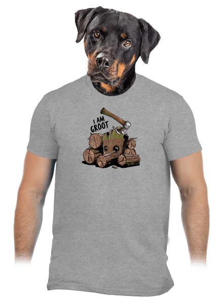 I Am Groot férfi póló Sport Grey