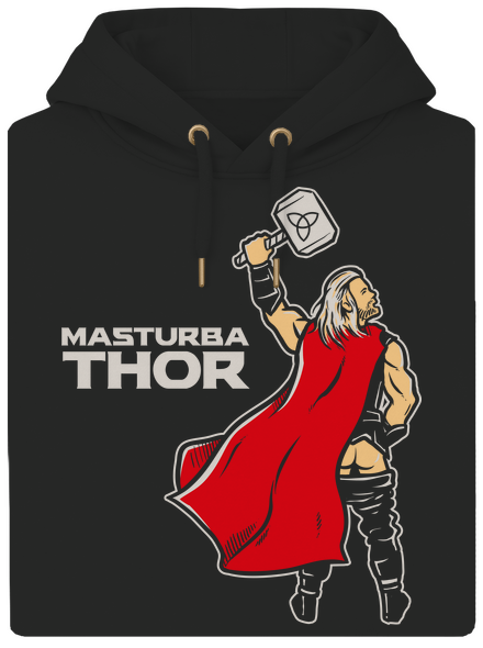 Masturbathor unisex prémium pulóver Dark Black
