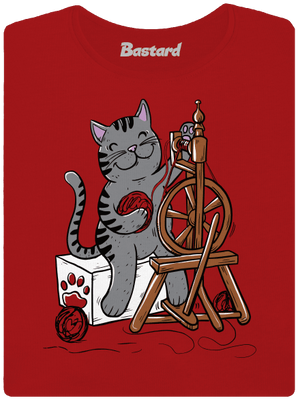 Dorombol a macska prémium női póló Red Mal