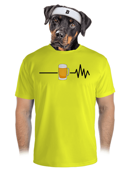 Beer help férfi sportpóló Neon Yellow