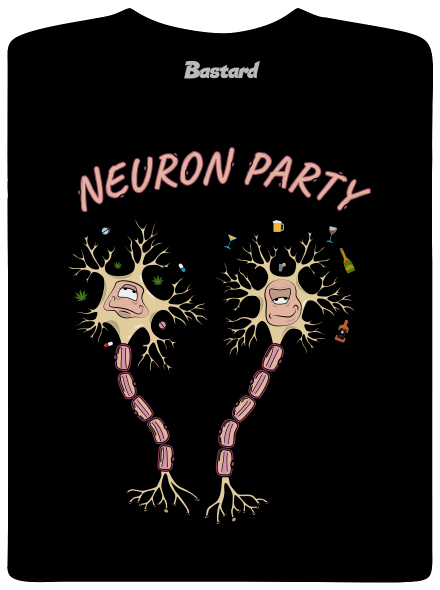 Neuron party férfi hosszú ujjú póló Black