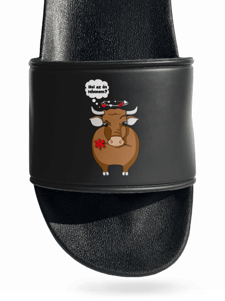 Tehén és bika papucs Black