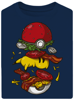 Pokémon burger unisex túlméretezett póló Midnight Blue