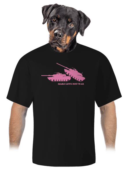 Tankok unisex túlméretezett póló Black