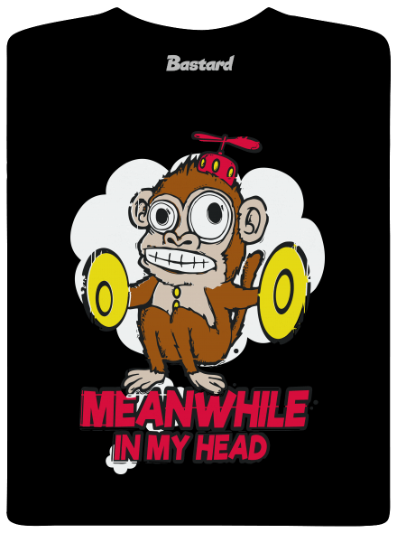 Monkey in my head gyerek póló Black