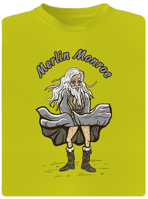 Merlin Monroe	 gyerek sport póló Neon Yellow