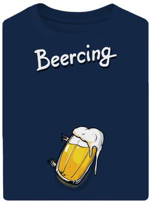 Beercing unisex túlméretezett póló Midnight Blue