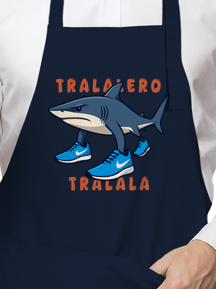 Tralalero Tralala – Italian Brainrot kötény Navy