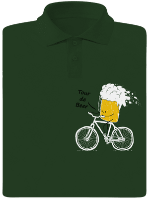 Tour de beer férfi pólóingek Bottle Green Mal