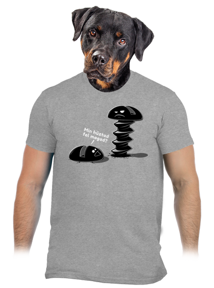 Felhúzva férfi póló Sport Grey