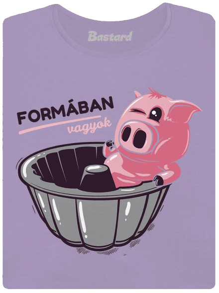Formában női póló elasztikus alsó szegéllyel Lavender