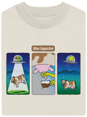 Alien Cappuccino unisex crewneck Off White
