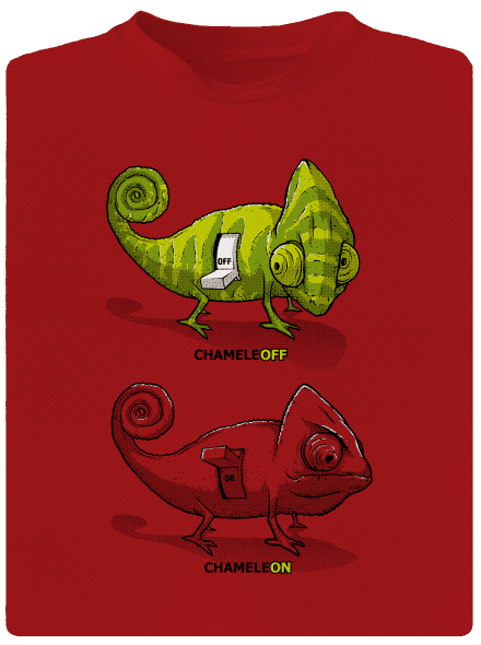 ChameleON ChameleOFF férfi sportpóló Red Mal