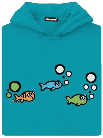 Baleset gyerek kenguruzsebes pulóver Hawaiian Blue