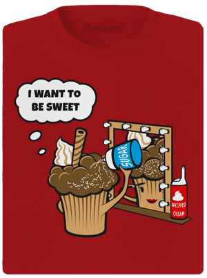 Sweet muffin női sportpóló Red Mal