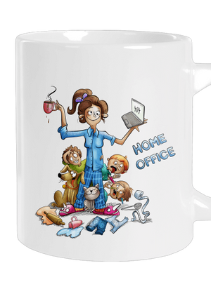 Anyukák home office nagy bögre White